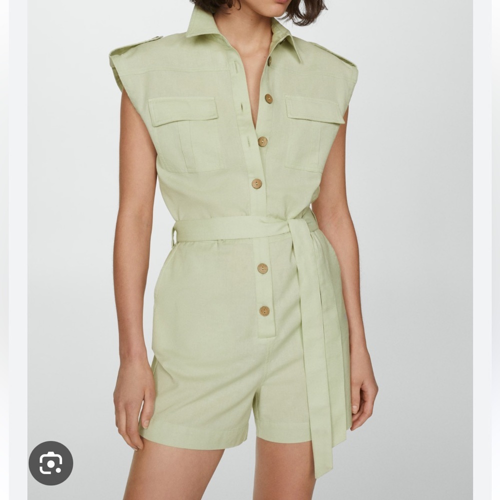 Mango Bow Short Jumpsuit